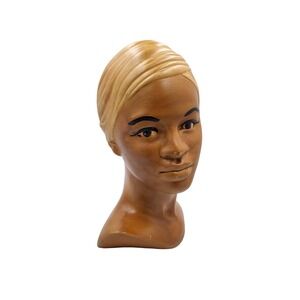 Vintage Ceramic Holland‎ Mold Head Model Portrait Bust Sculpture Painted Statue